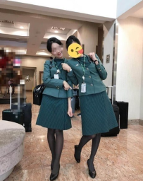 #空姐雙飛       #閨蜜姐妹花   艾芽 166 48 C   26歲  琪夢 166 49 C+ 26歲